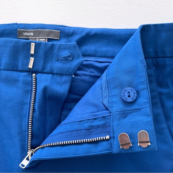 Vince Straight Leg Tuxedo Stripe Ankle Pants in Blue Size 8 - Picture 6 of 12